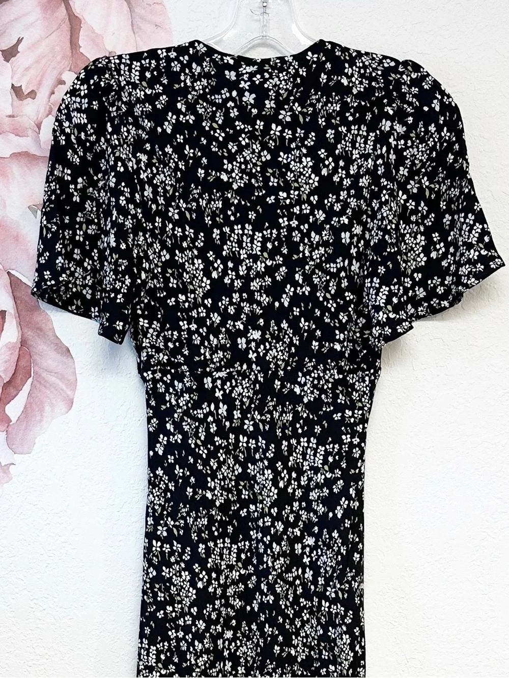 Reformation Tyra X Anthropologie Short Sleeve Tie Front Midi Dress NWT Size 2 - Picture 11 of 15